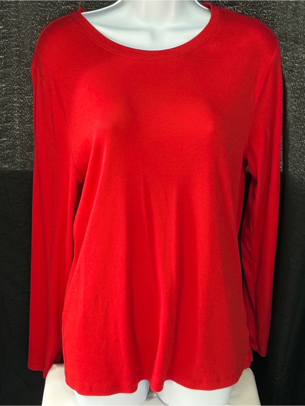 a new day Red Long-Sleeve Crewneck Tee